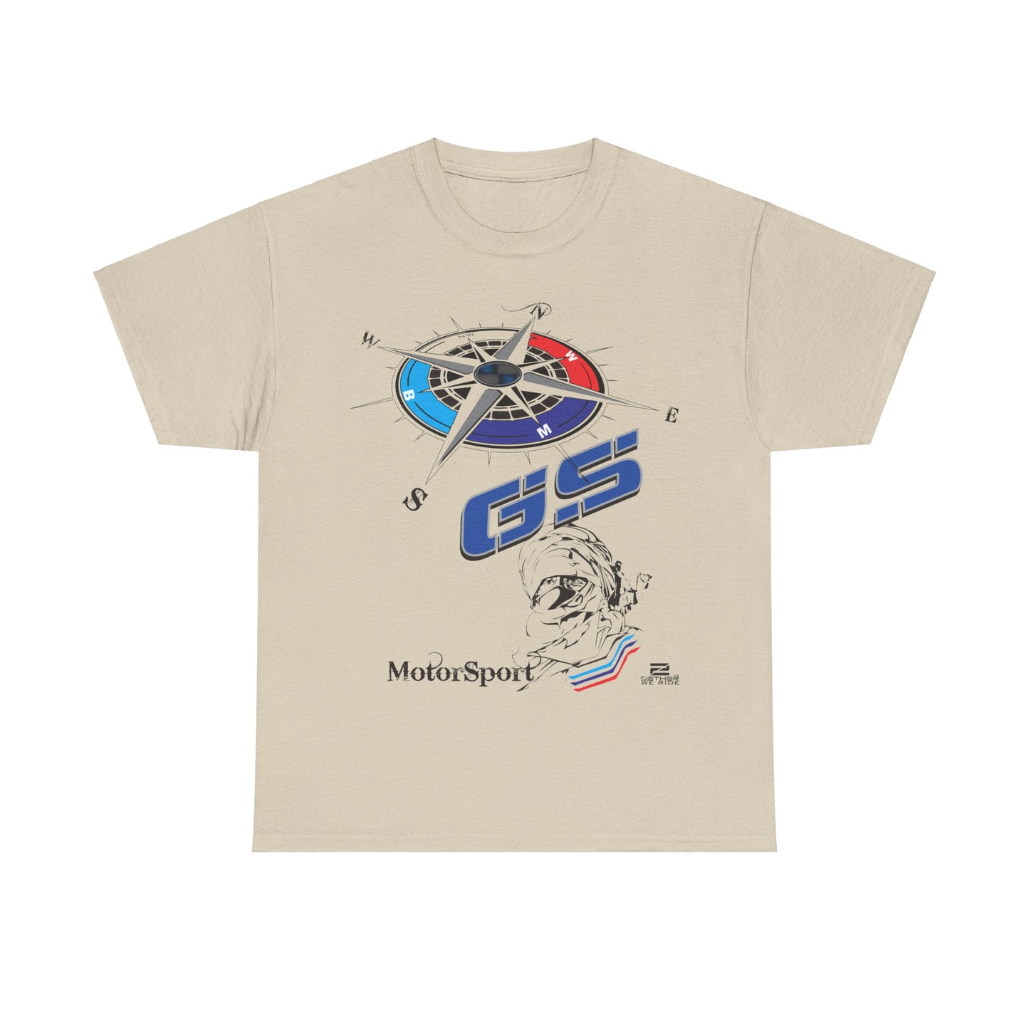 BMW Inspired Apparel - BMW GS MotorSport  T Shirt. White/Red/Grey/Sand. For the BMW Enthusiast. BMW Inspired Apparel