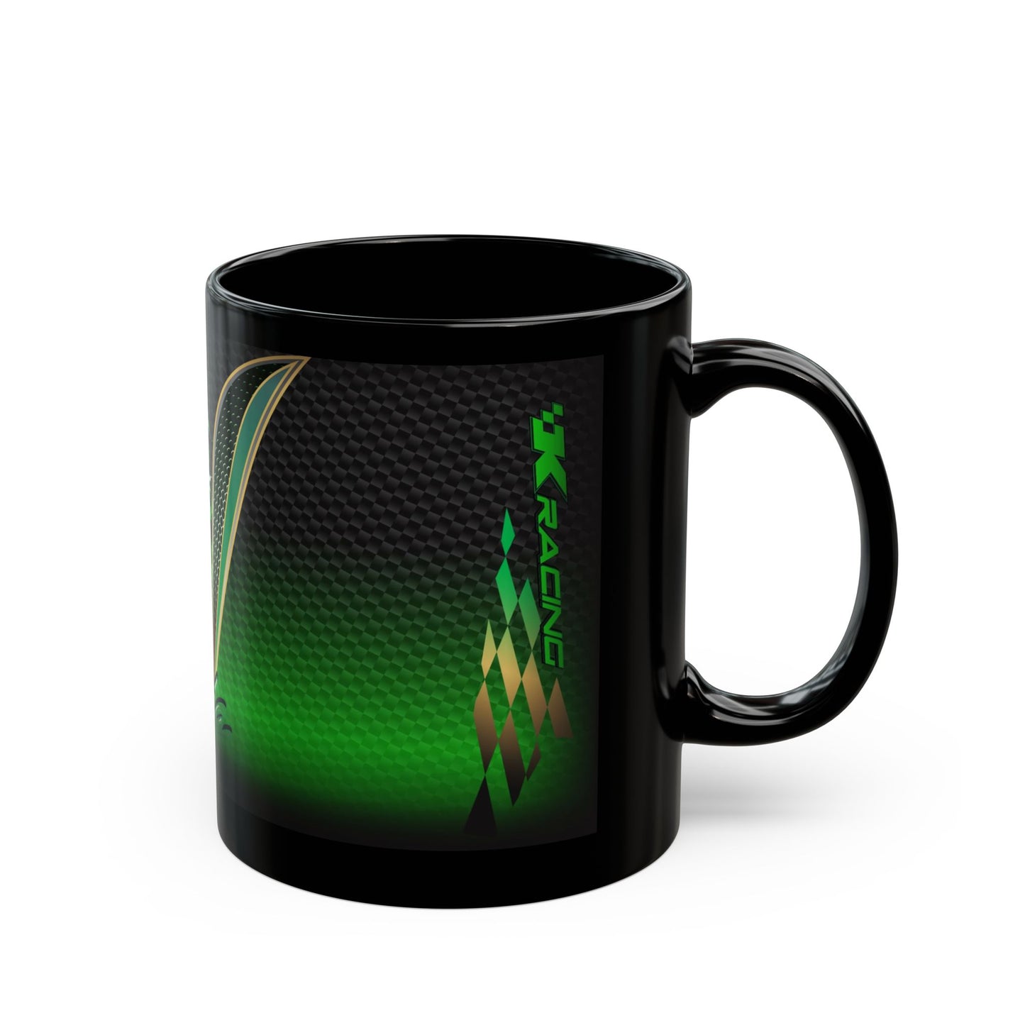 Kawasaki Factory Racing Designer Black Coffee Mug