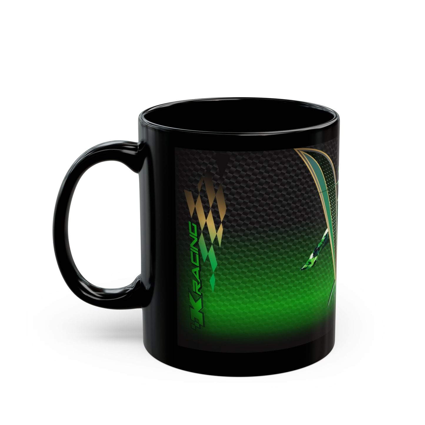 Kawasaki Factory Racing Designer Black Coffee Mug