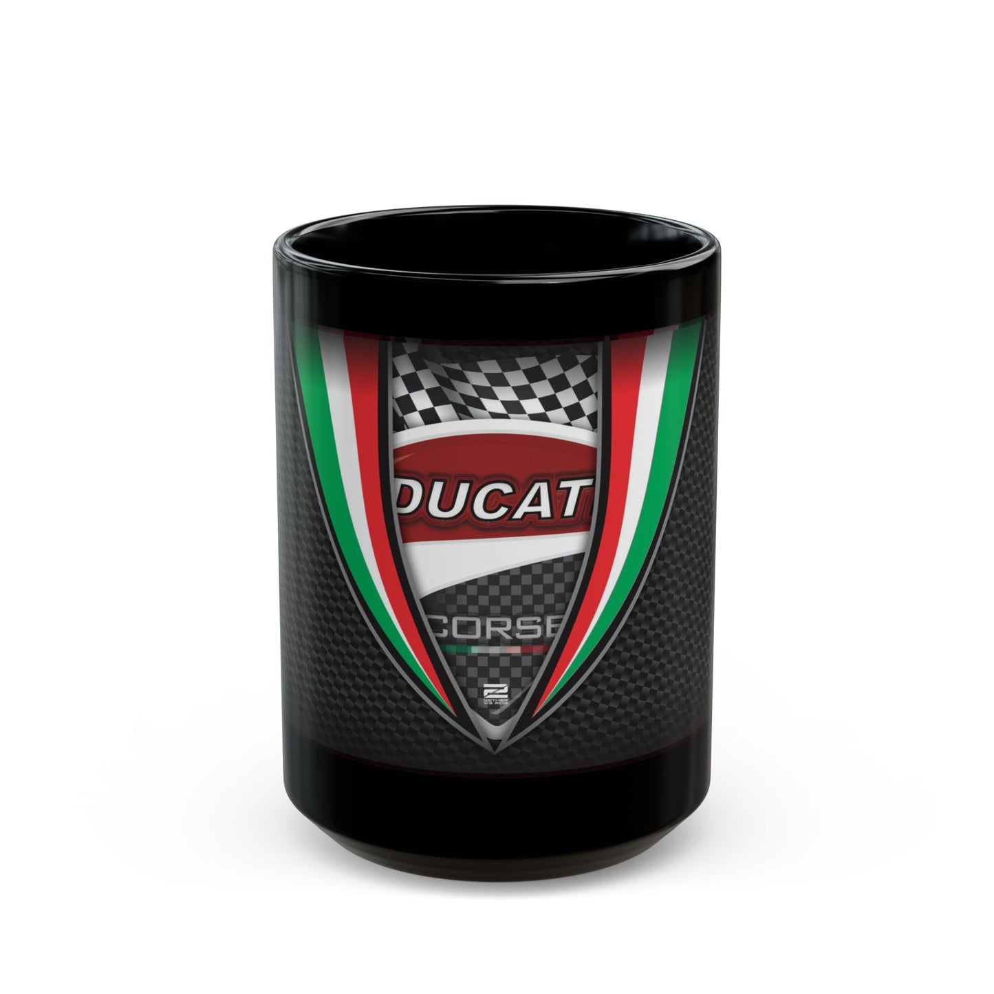 Ducati Inspired Lifestyle. Ducati Inspired "Performance Motor Racing"Designer Black Coffee Mug