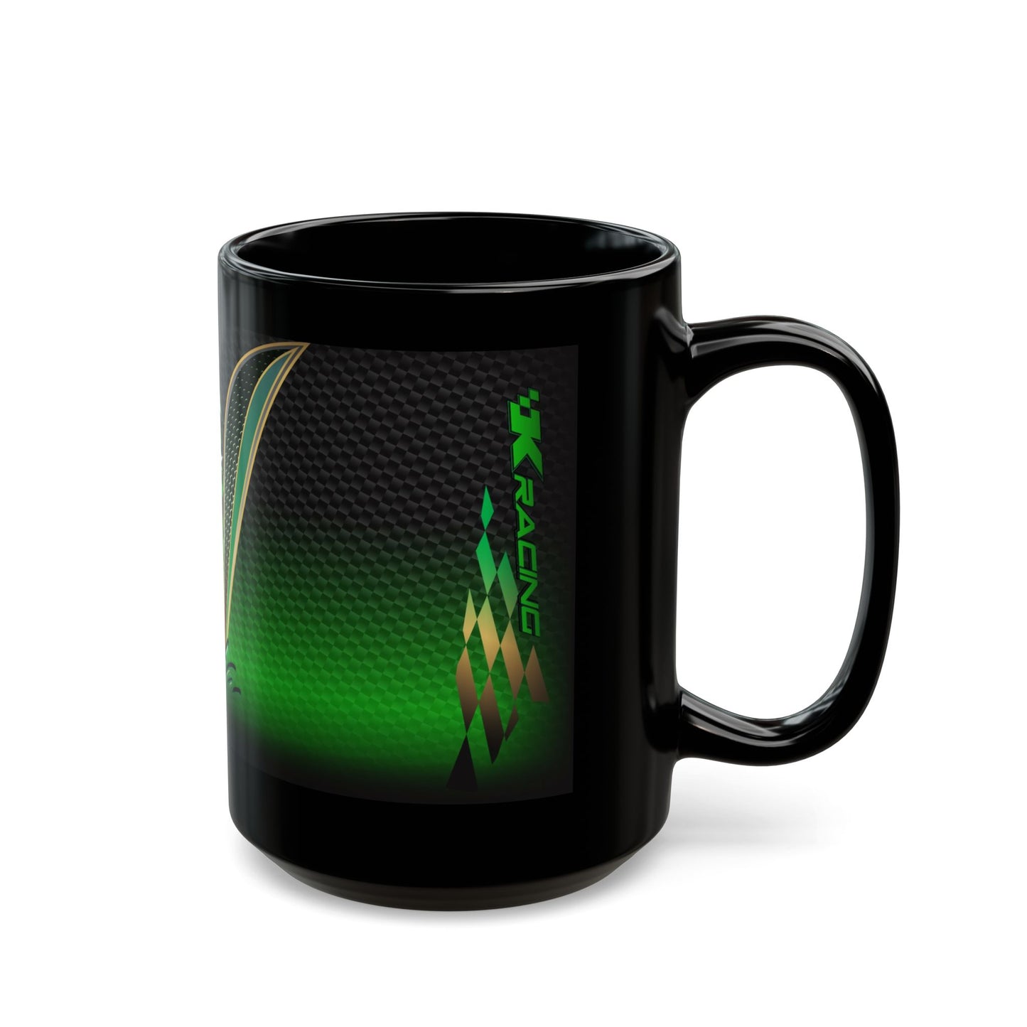 Kawasaki Factory Racing Designer Black Coffee Mug