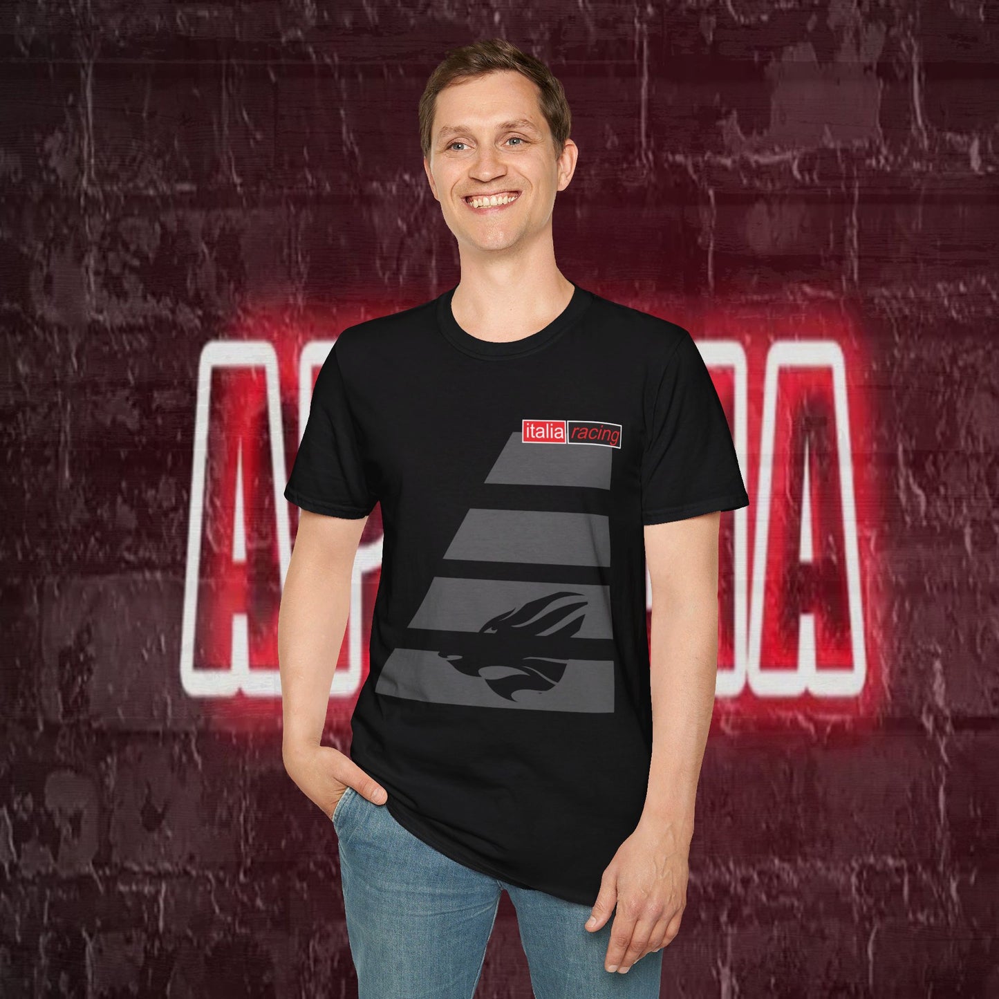 Aprilia Apparel Inspired Black Designer T-Shirt. For the Aprilia Enthusiast.