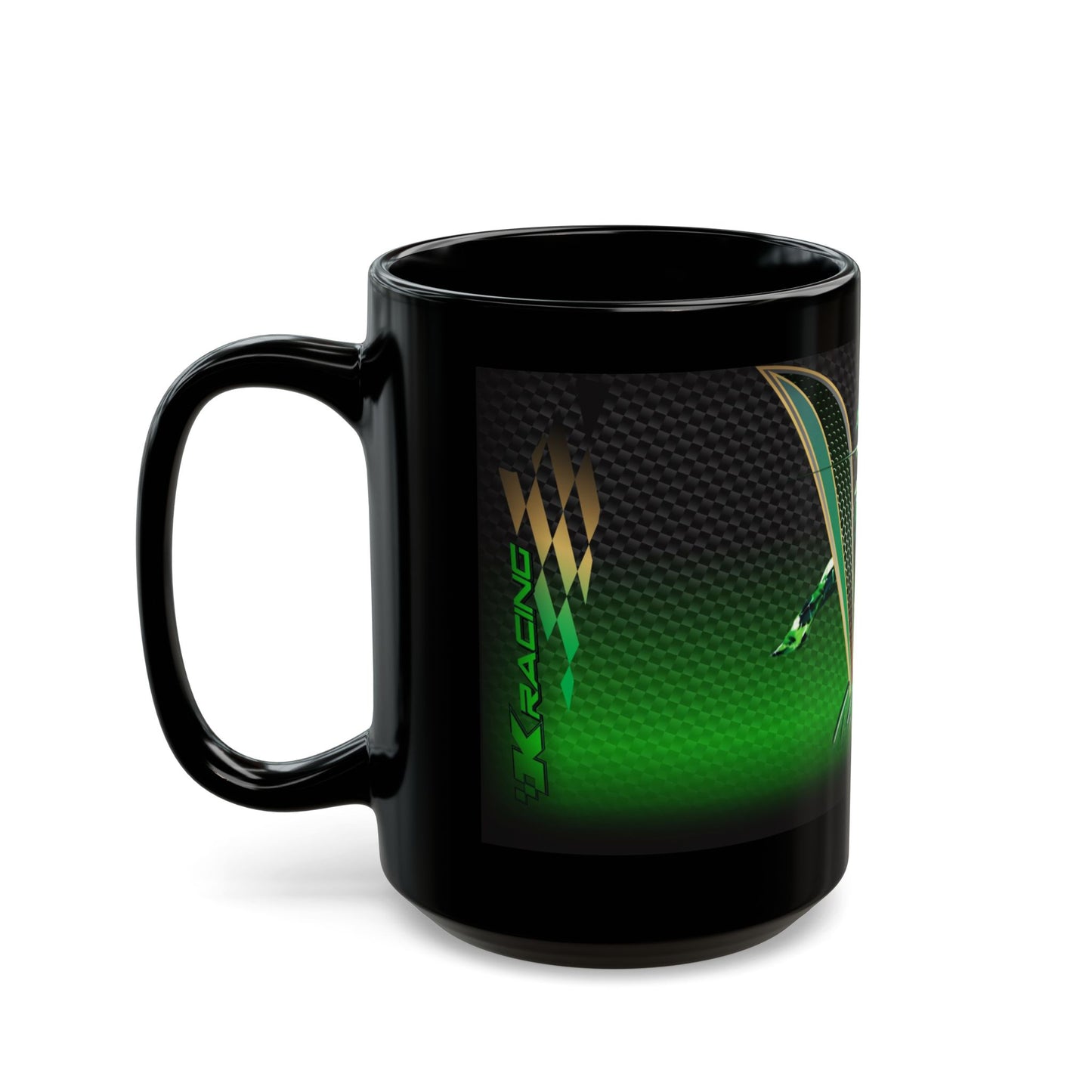 Kawasaki Factory Racing Designer Black Coffee Mug