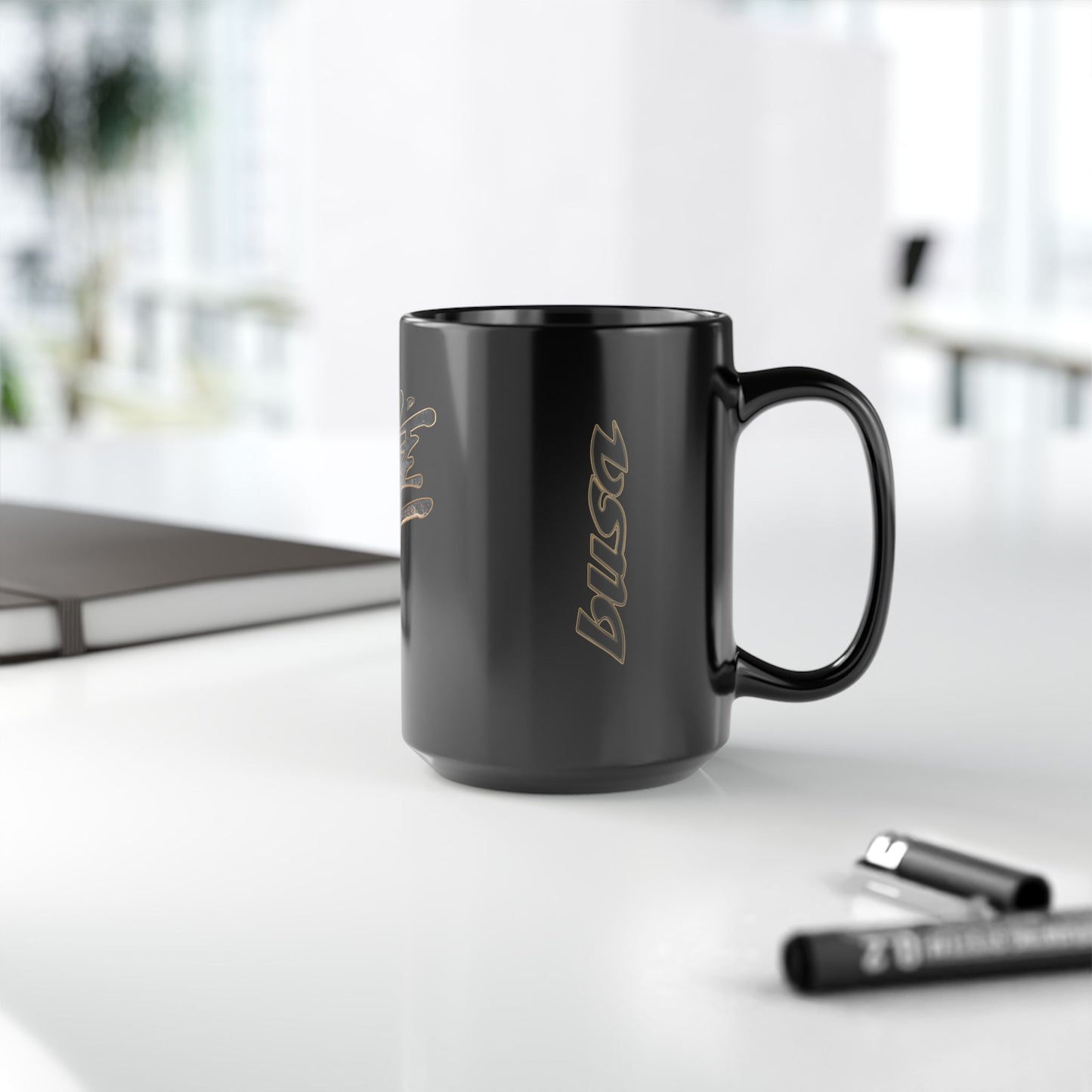 Suzuki Inspired Lifestyle. Suzuki Hayabusa Designer Black Coffee Mug