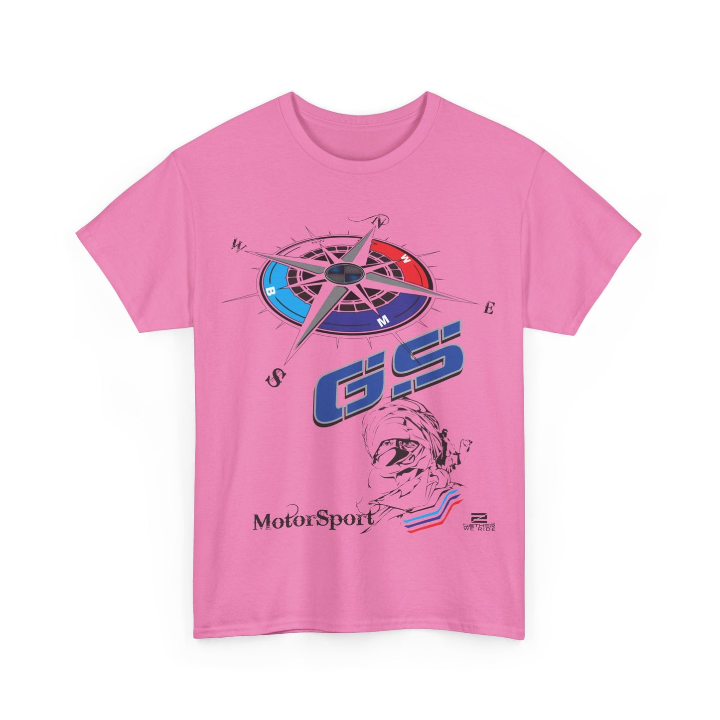 BMW Inspired Apparel - BMW GS MotorSport  T Shirt. White/Red/Grey/Sand. For the BMW Enthusiast. BMW Inspired Apparel