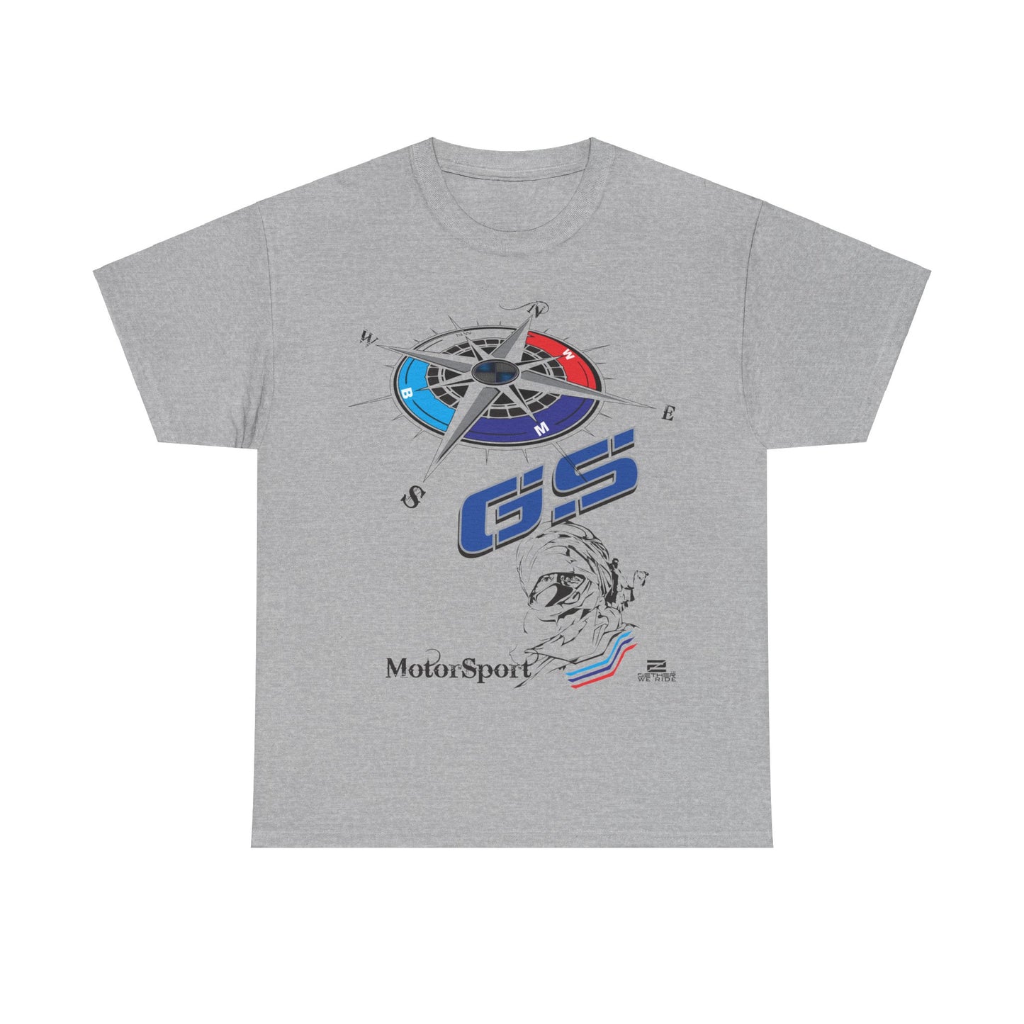 BMW Inspired Apparel - BMW GS MotorSport  T Shirt. White/Red/Grey/Sand. For the BMW Enthusiast. BMW Inspired Apparel