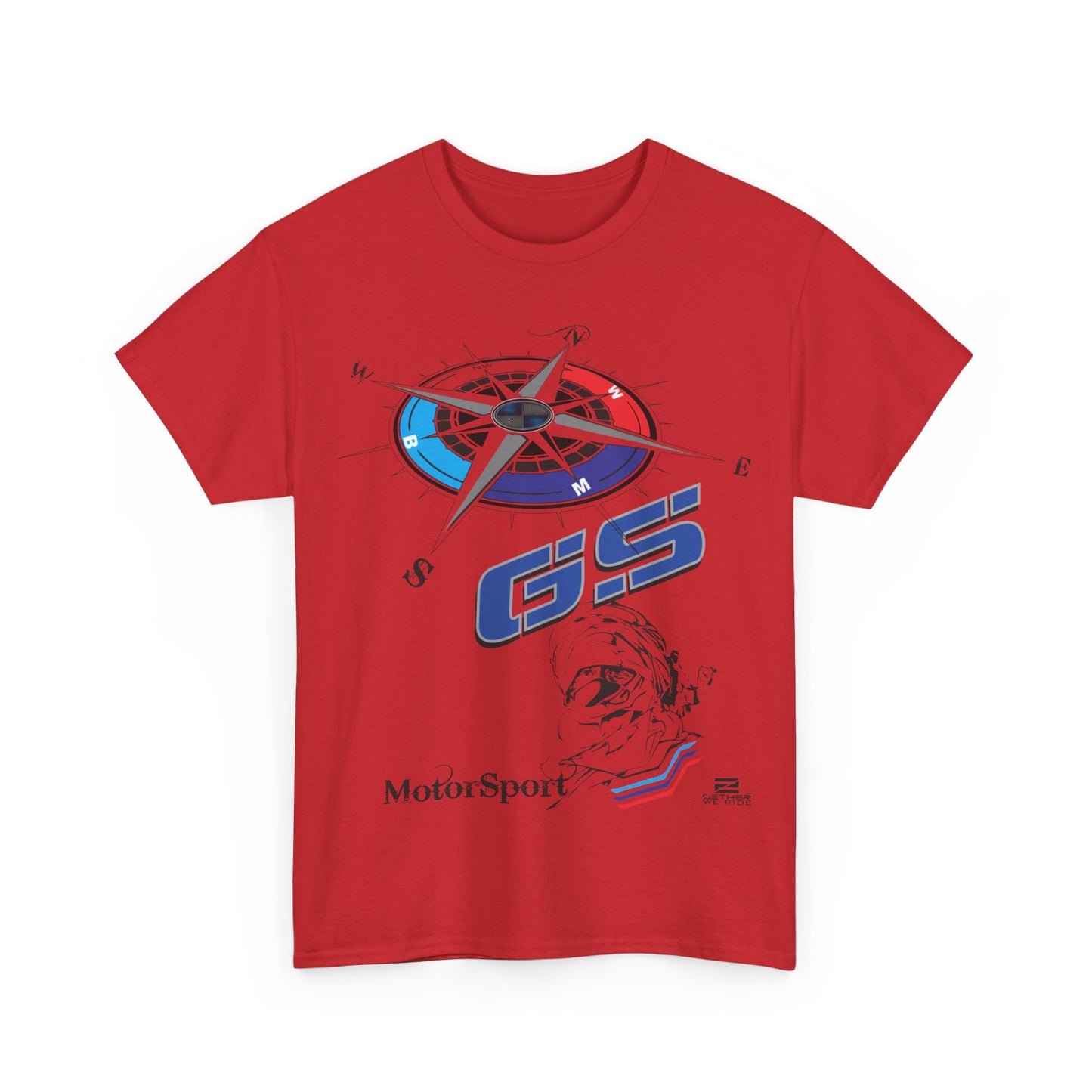 BMW Inspired Apparel - BMW GS MotorSport  T Shirt. White/Red/Grey/Sand. For the BMW Enthusiast. BMW Inspired Apparel