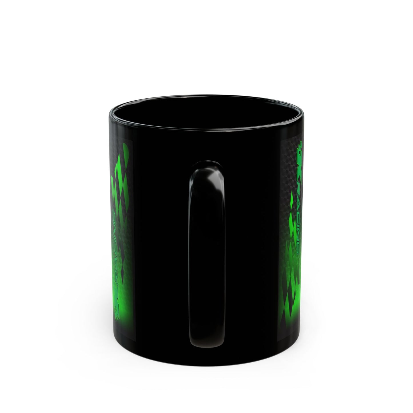 Kawasaki Factory Superbike Designer Black Coffee Mug. For the Kawasaki Enthusiast.