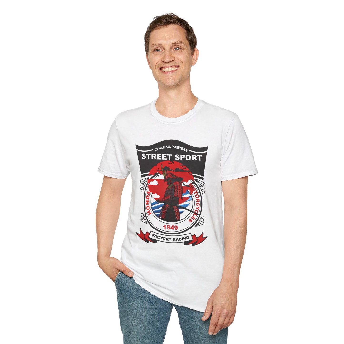 Honda Inspired Apparel. Honda White Performance Racing Designer Inspired T Shirt