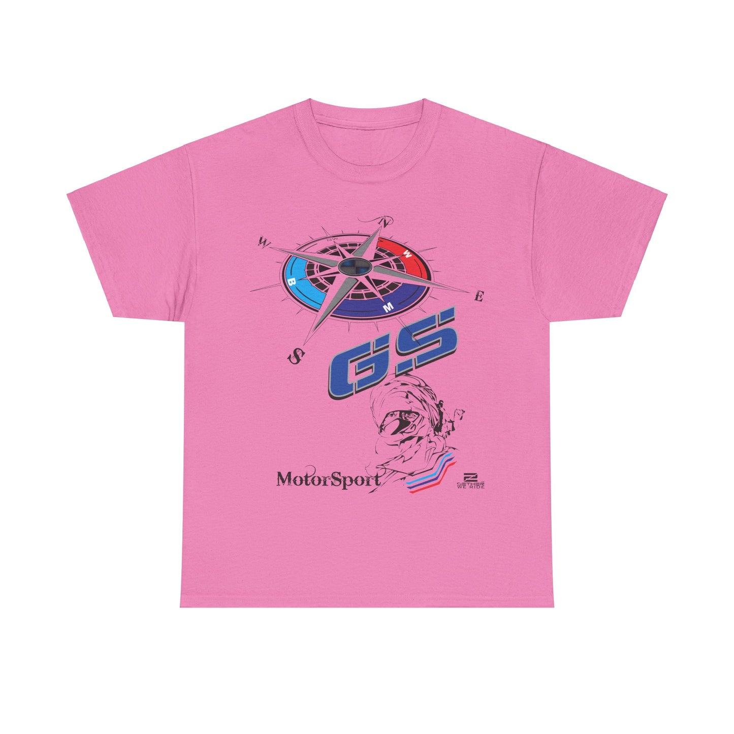 BMW Inspired Apparel - BMW GS MotorSport  T Shirt. White/Red/Grey/Sand. For the BMW Enthusiast. BMW Inspired Apparel