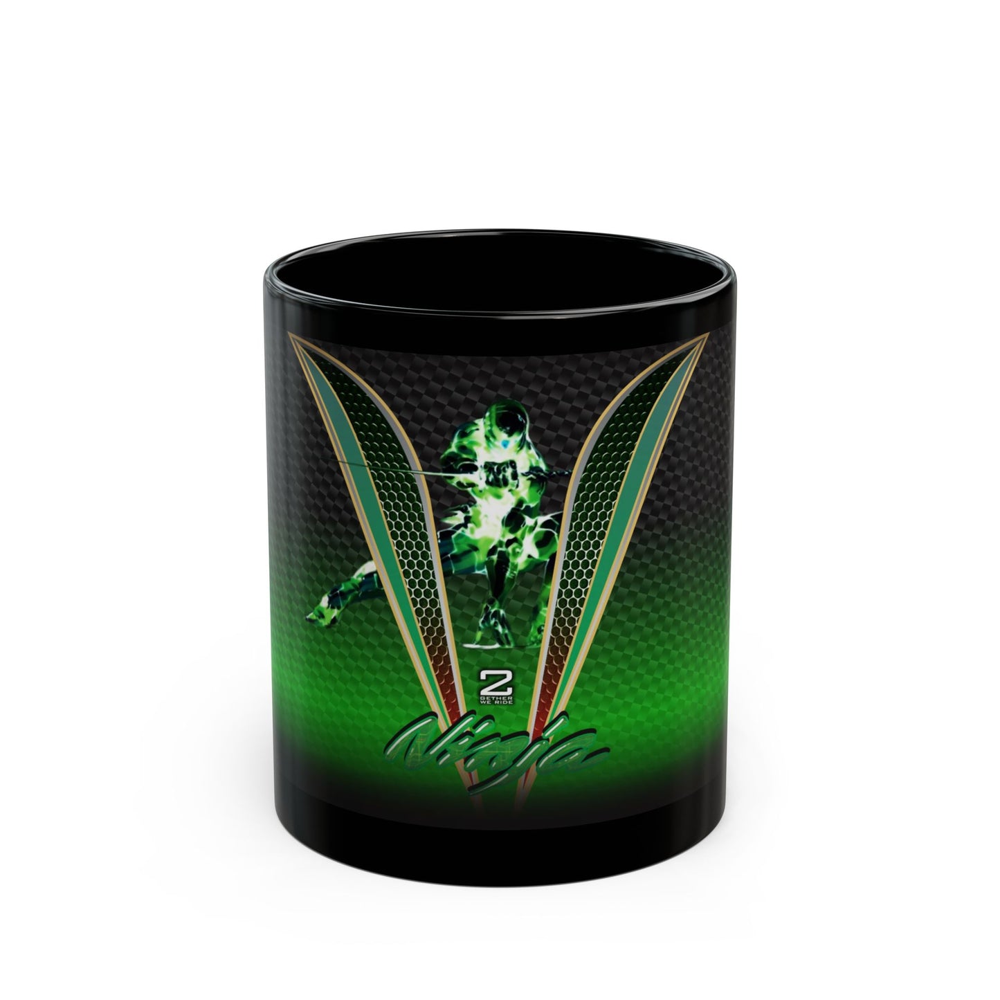 Kawasaki Factory Racing Designer Black Coffee Mug