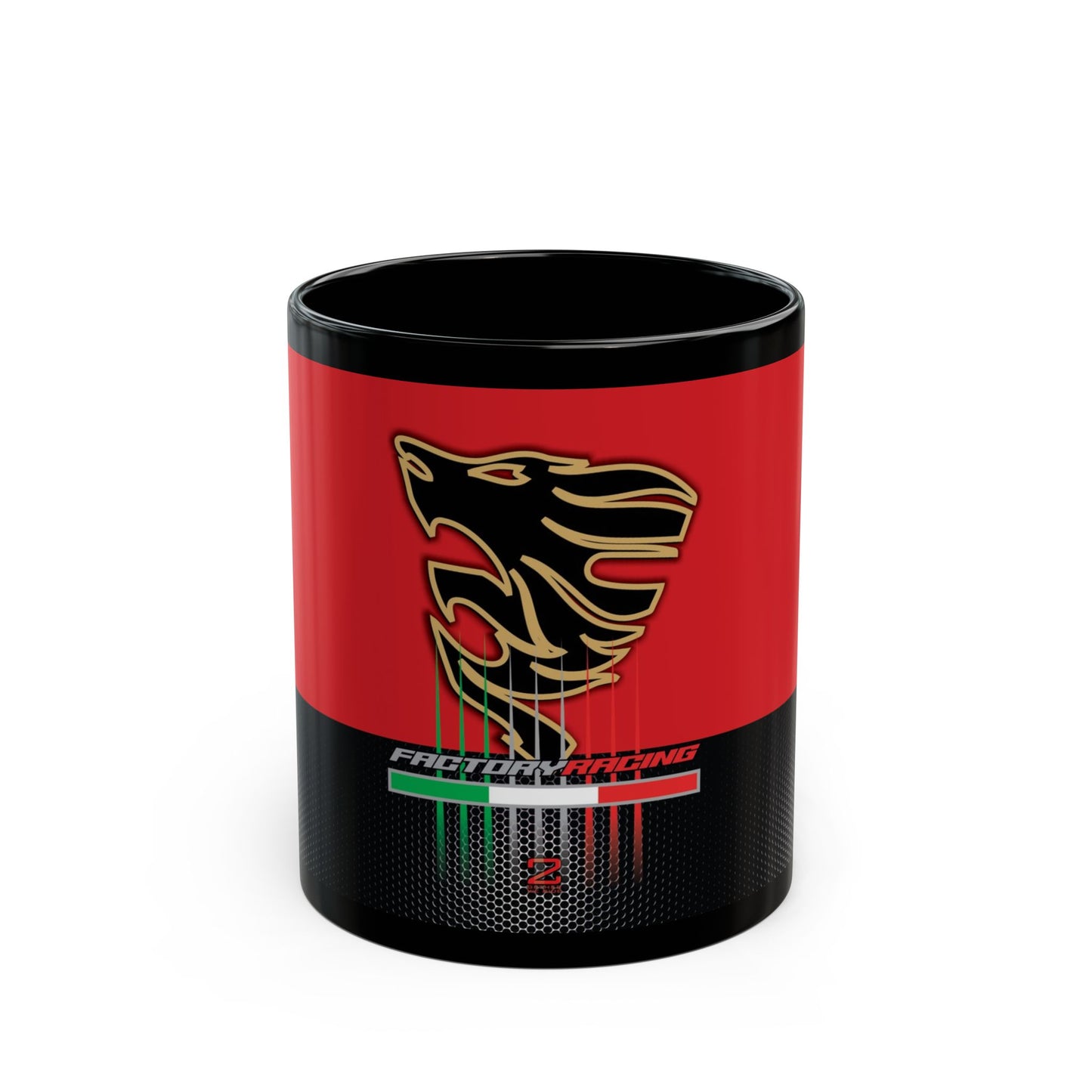 Aprilia Motor Bike Designer Black Coffee Mug. Apilia Motor Bike Gift Collection.