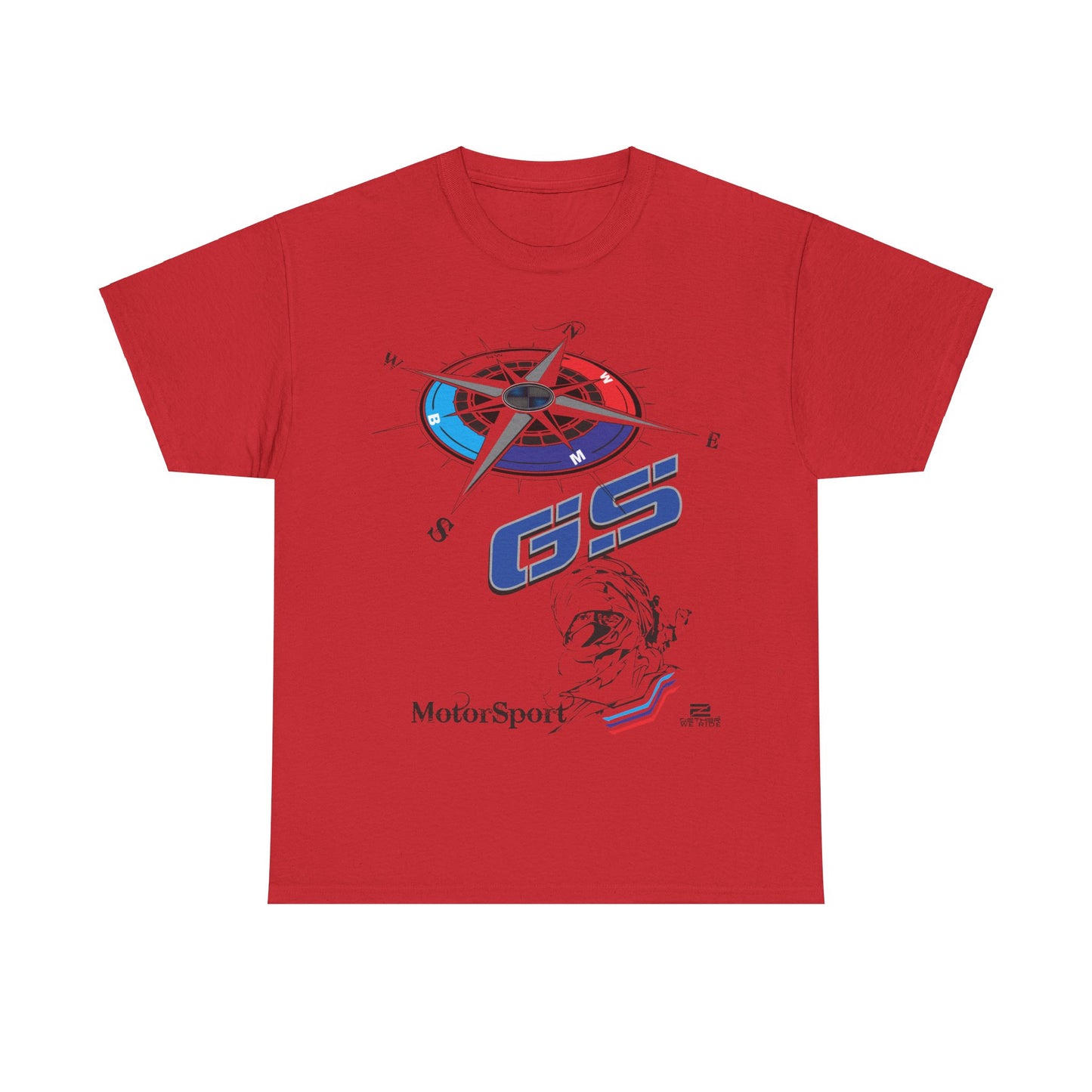 BMW Inspired Apparel - BMW GS MotorSport  T Shirt. White/Red/Grey/Sand. For the BMW Enthusiast. BMW Inspired Apparel