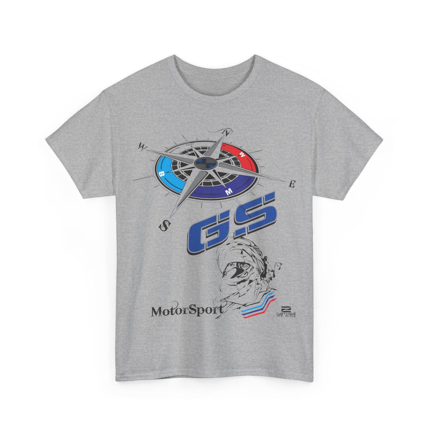 BMW Inspired Apparel - BMW GS MotorSport  T Shirt. White/Red/Grey/Sand. For the BMW Enthusiast. BMW Inspired Apparel