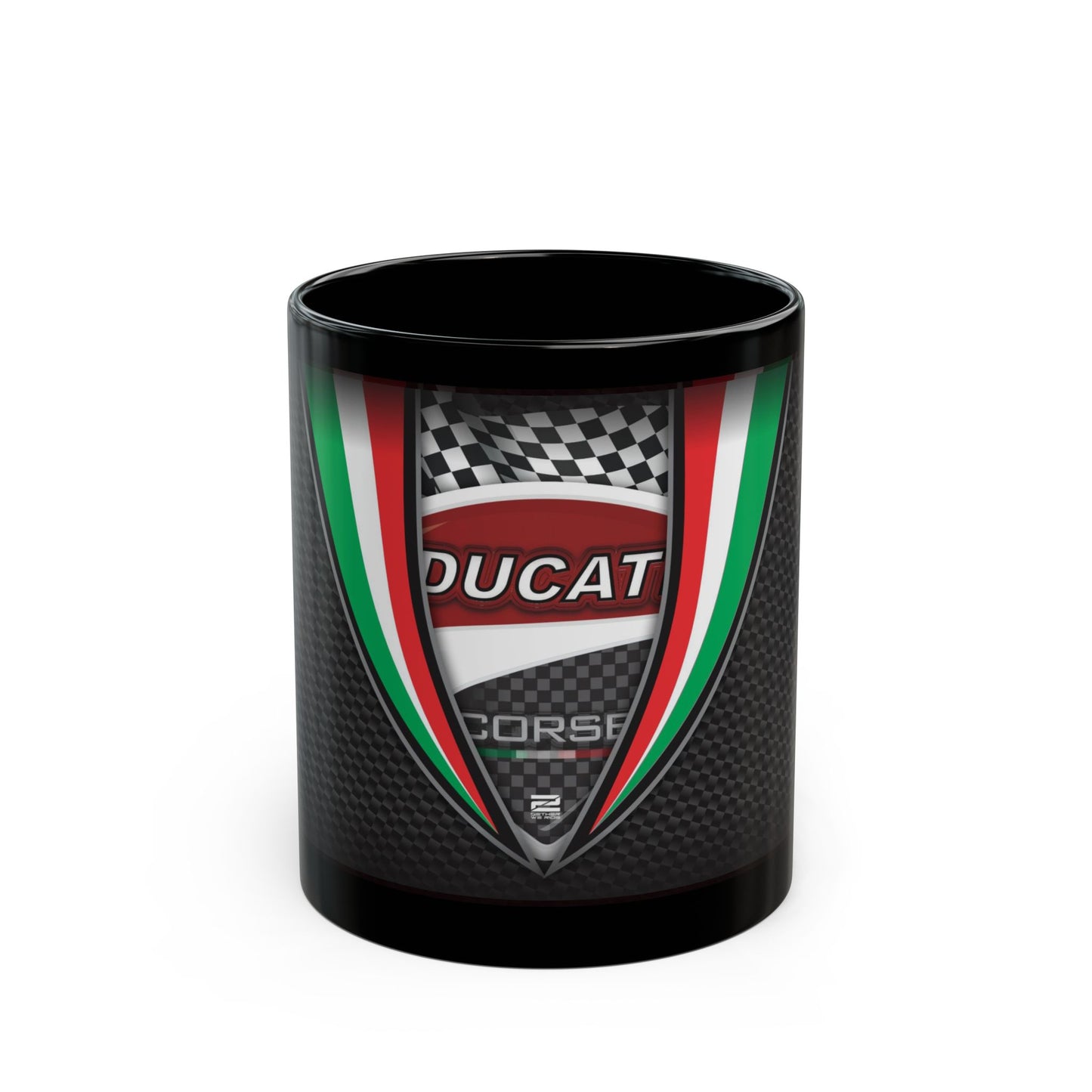 Ducati Inspired Lifestyle. Ducati Inspired "Performance Motor Racing"Designer Black Coffee Mug