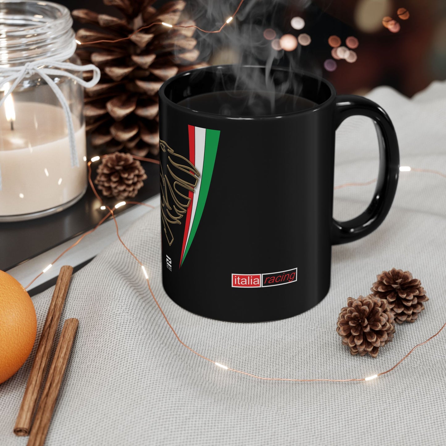 Aprilia Inspired Lifestyle. Aprilia Inspired Designer Black Coffee Mug