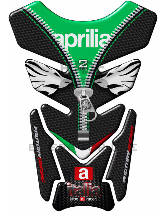 Motor Bike tank Pad -  Aprilia  RSV 1000 - MILLE - RS250 - RSV4 - RSV4R - FALCO. Italia Factory  Racing  Black and Red Universal Fit  Motor Bike Tank Pad / Protector. Fits most models