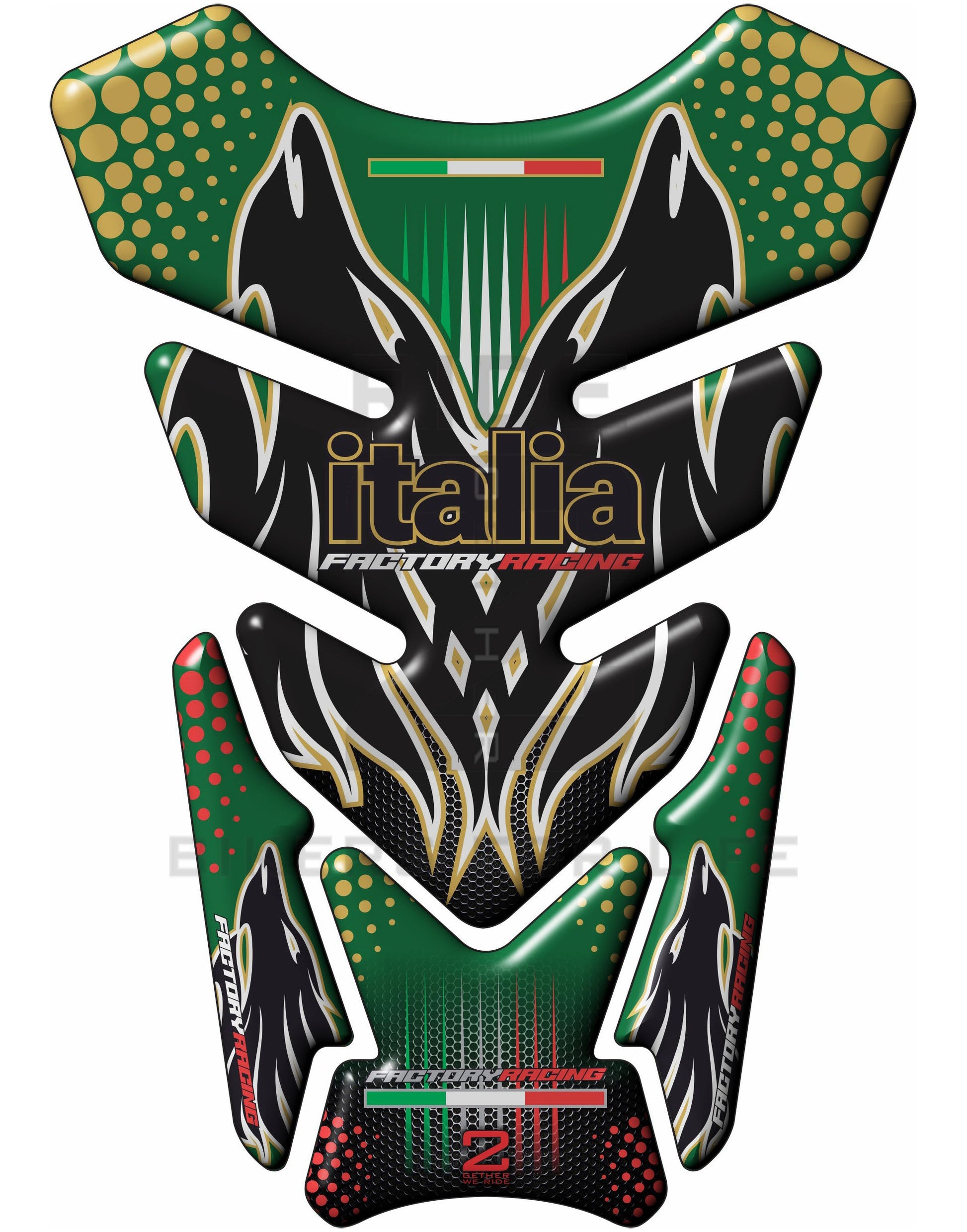 Aprilia  RSV 1000 - MILLE - RS250 - RSV4 - RSV4R - FALCO etc Italia Racing  Green Universal Fit  Motor Bike Tank Pad / Protector