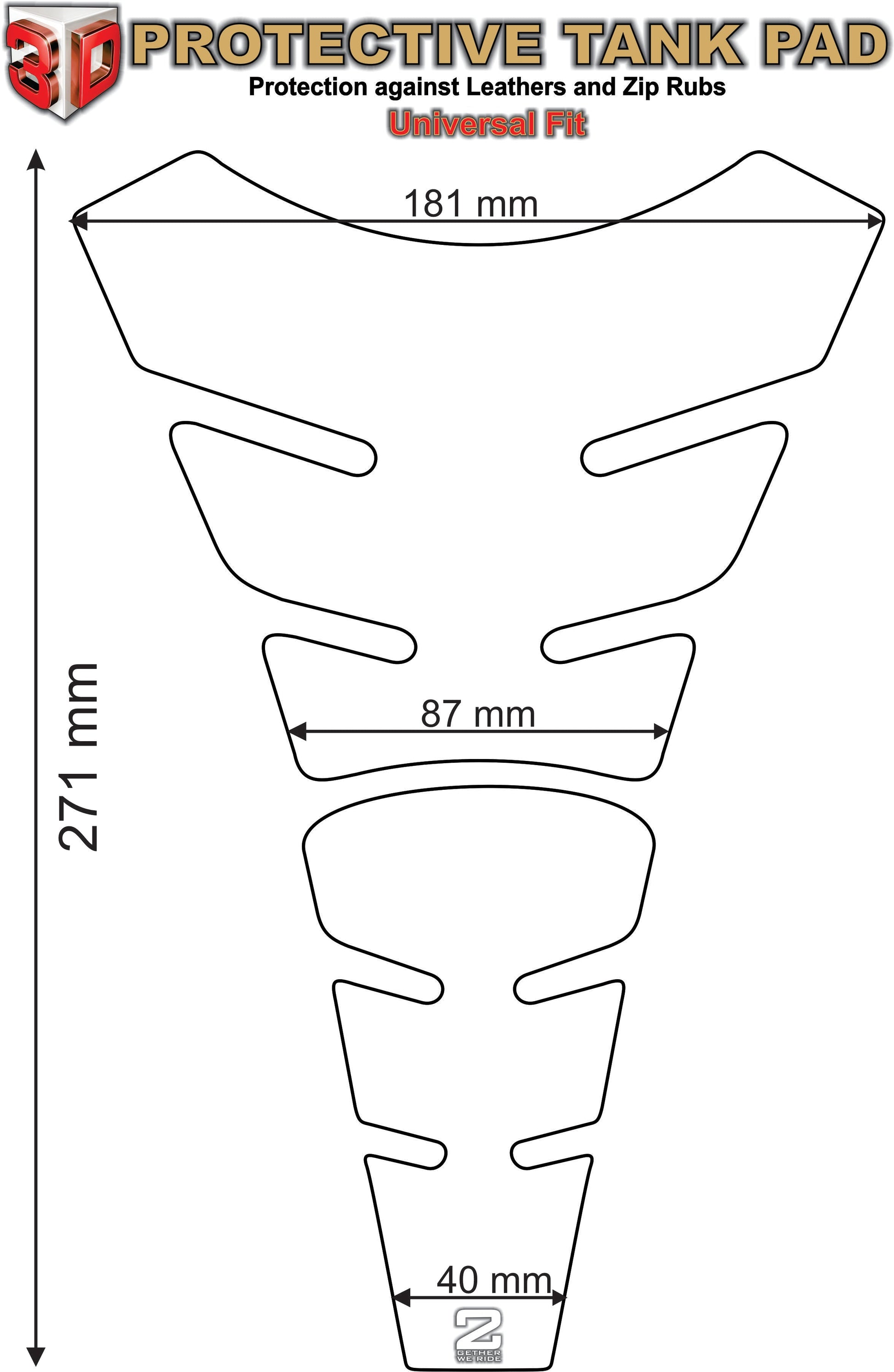 Ducati SuperSport Black Standard Motor Bike Tank Pad Protector 2016 -2023