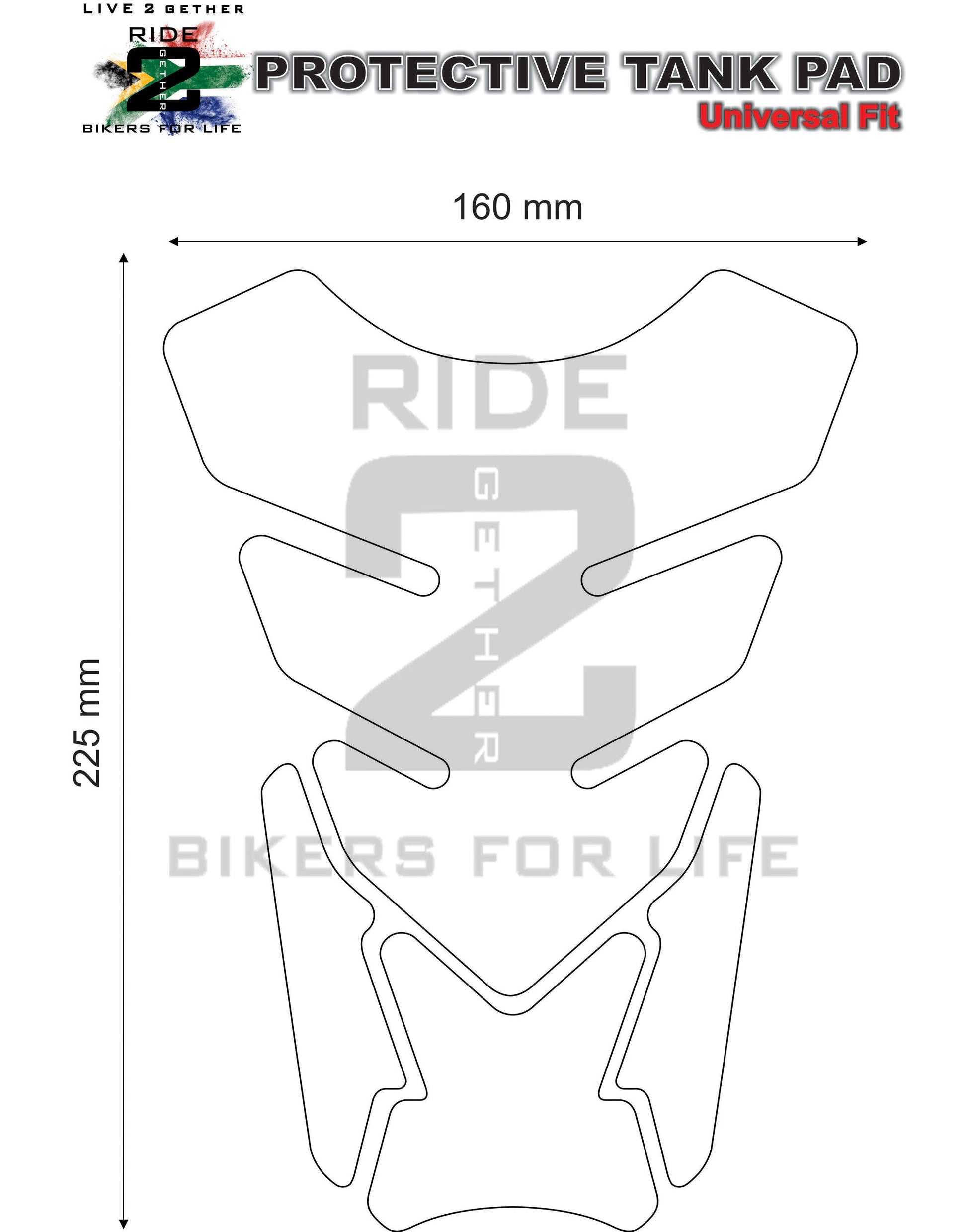 Kawasaki zx6 zx7 zx9 zx10 etc Green Orange Tank Pad Protector