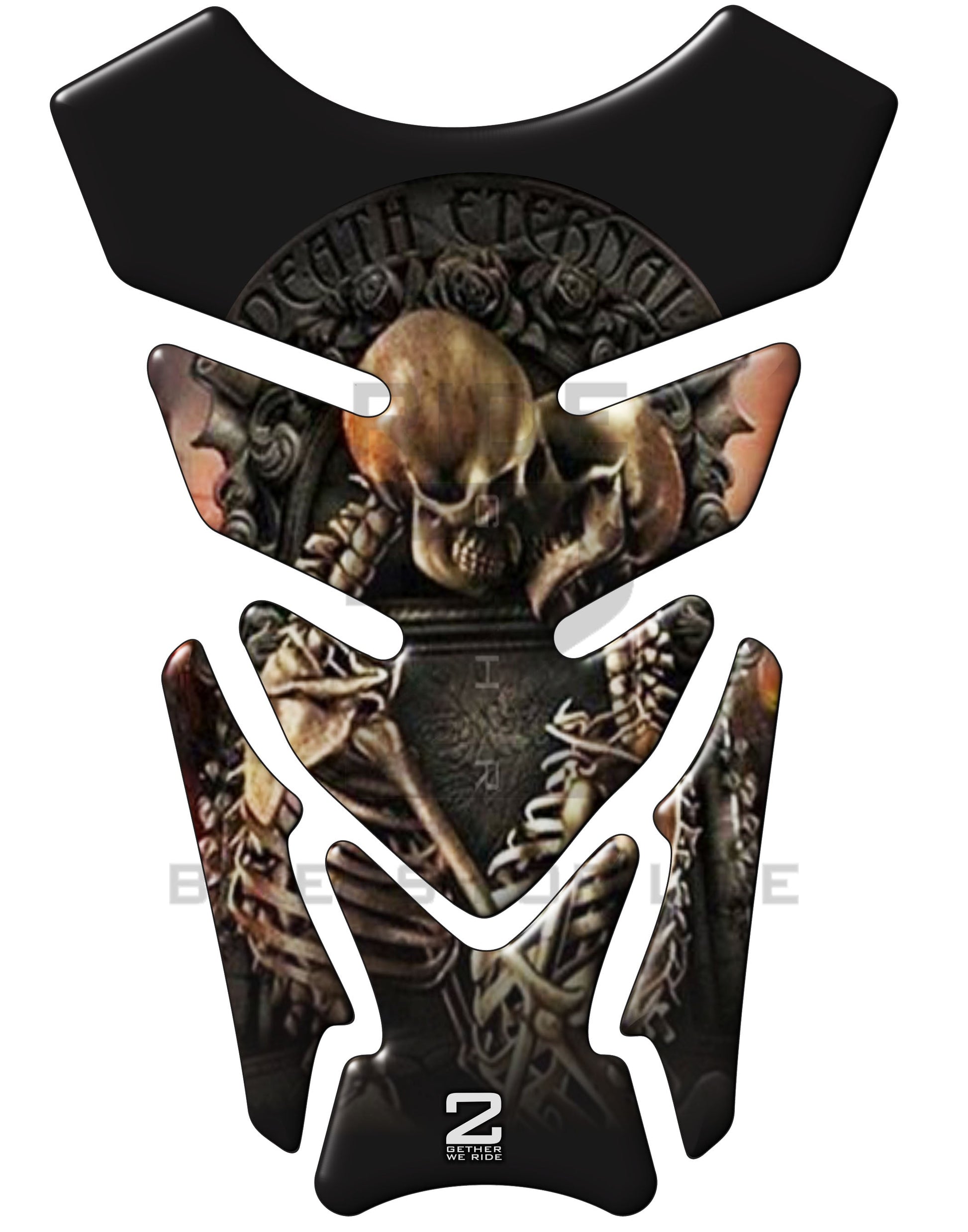 Universal Fit Death Eternal Lovers Reaper Motor Bike Tank Pad Protector.