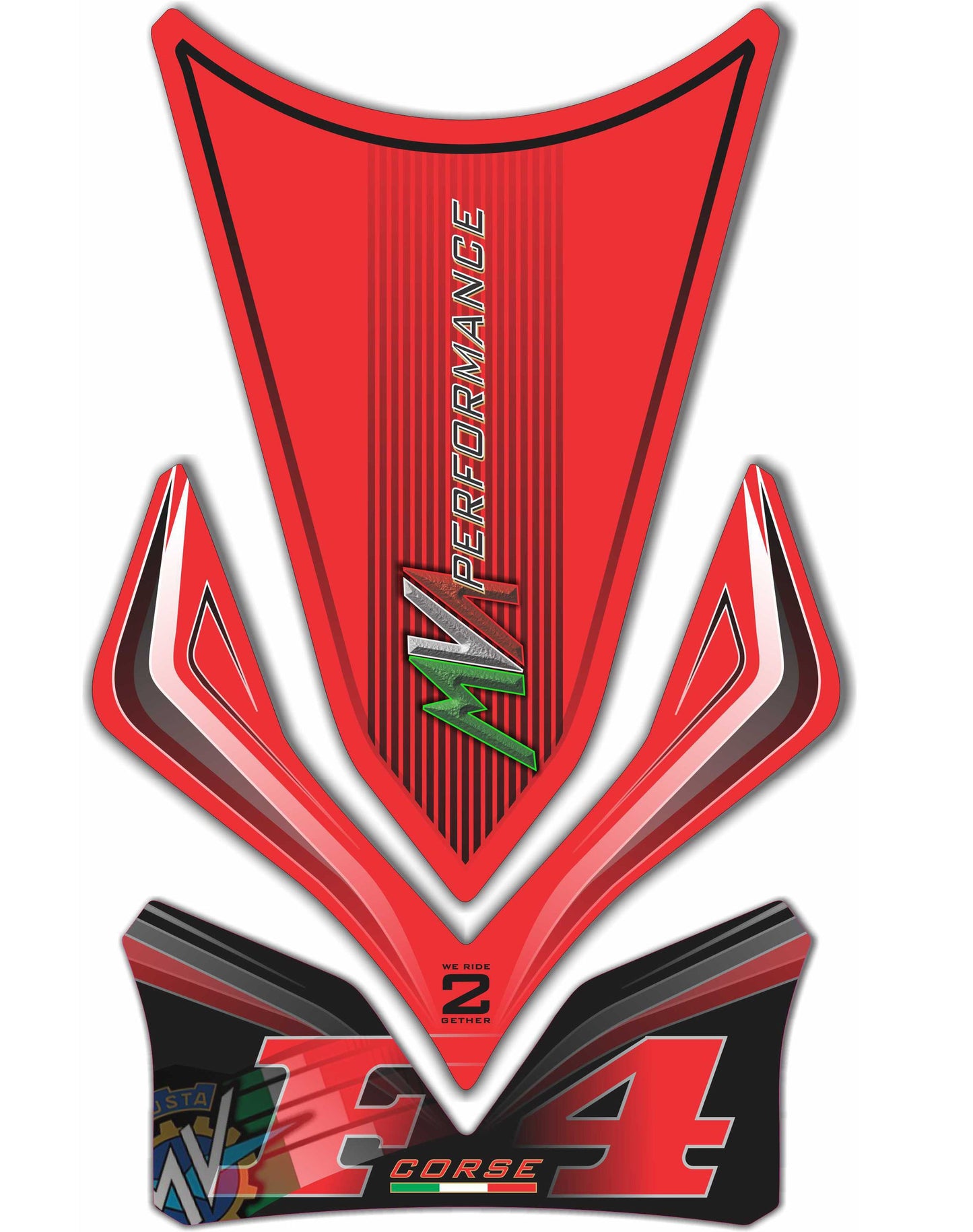 Protège-réservoir standard MV Agusta Rouge F4, F3