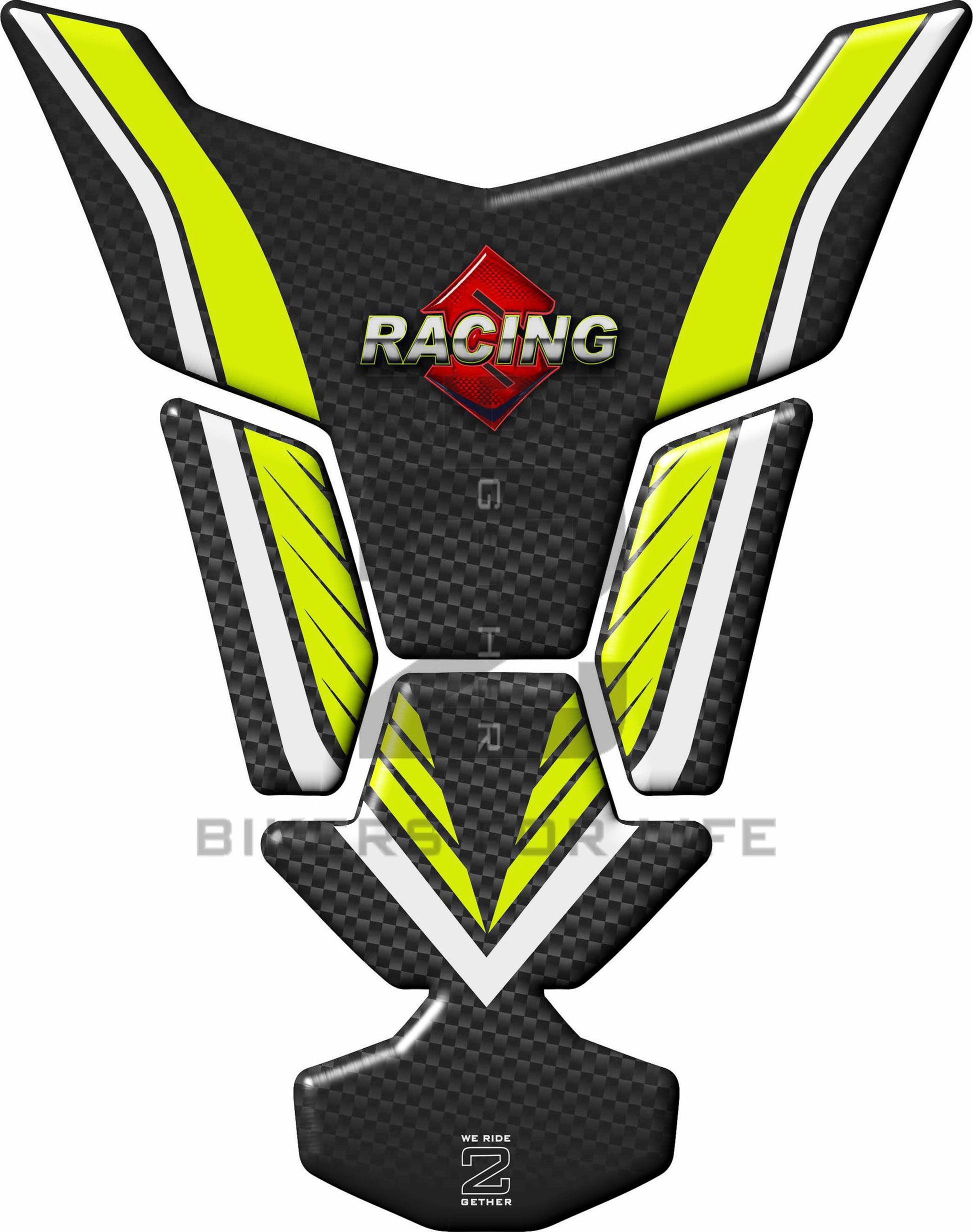 Suzuki Green Neon Carbon Fibre Tank Pad Protector. 2016 - 2022 models