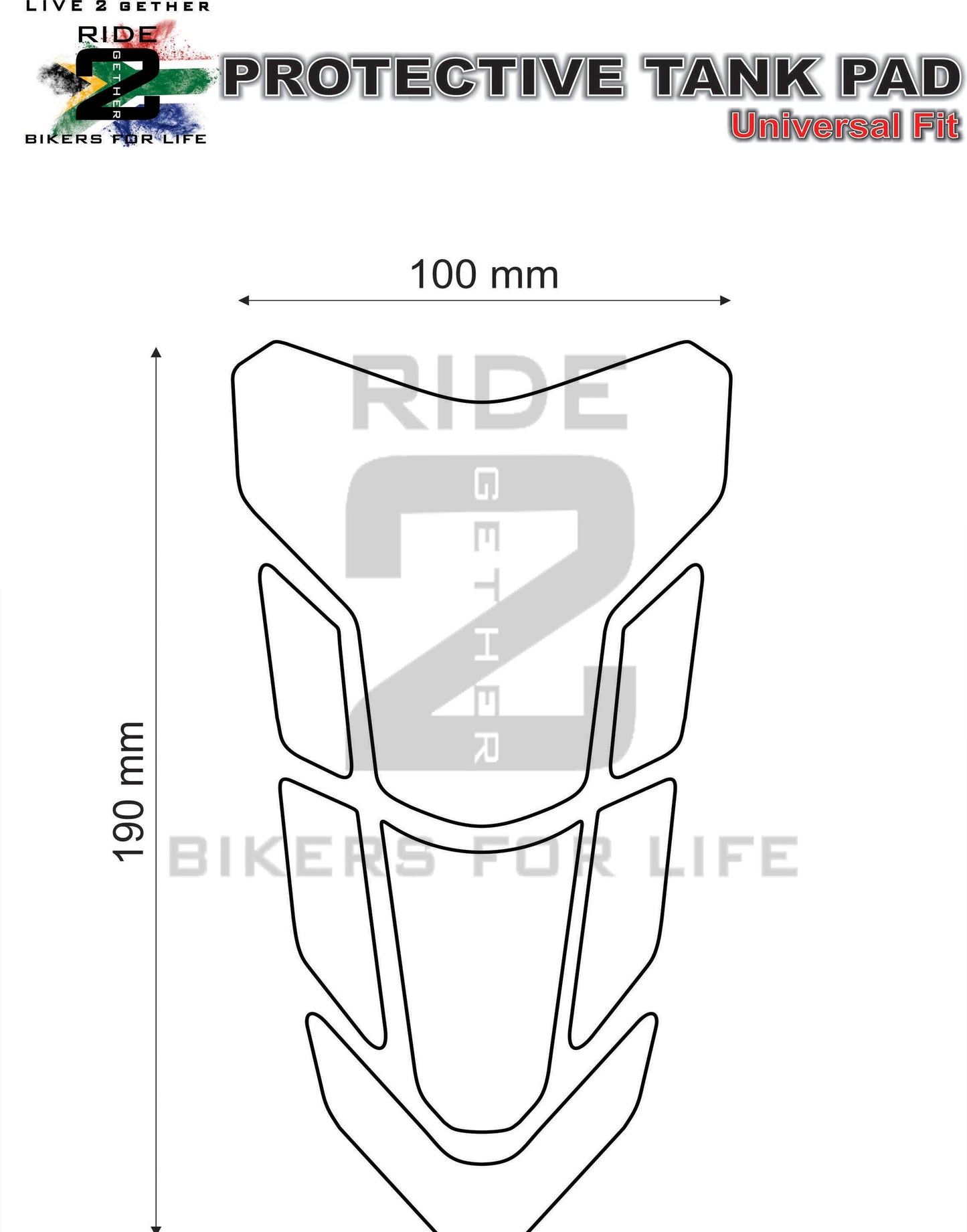 Ducati Ice White Motor Bike Tank Pad