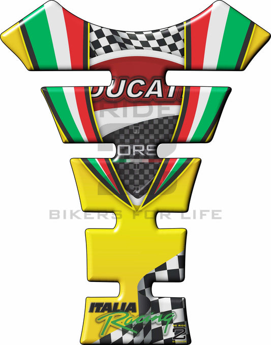 Protection de réservoir moto Ducati jaune standard