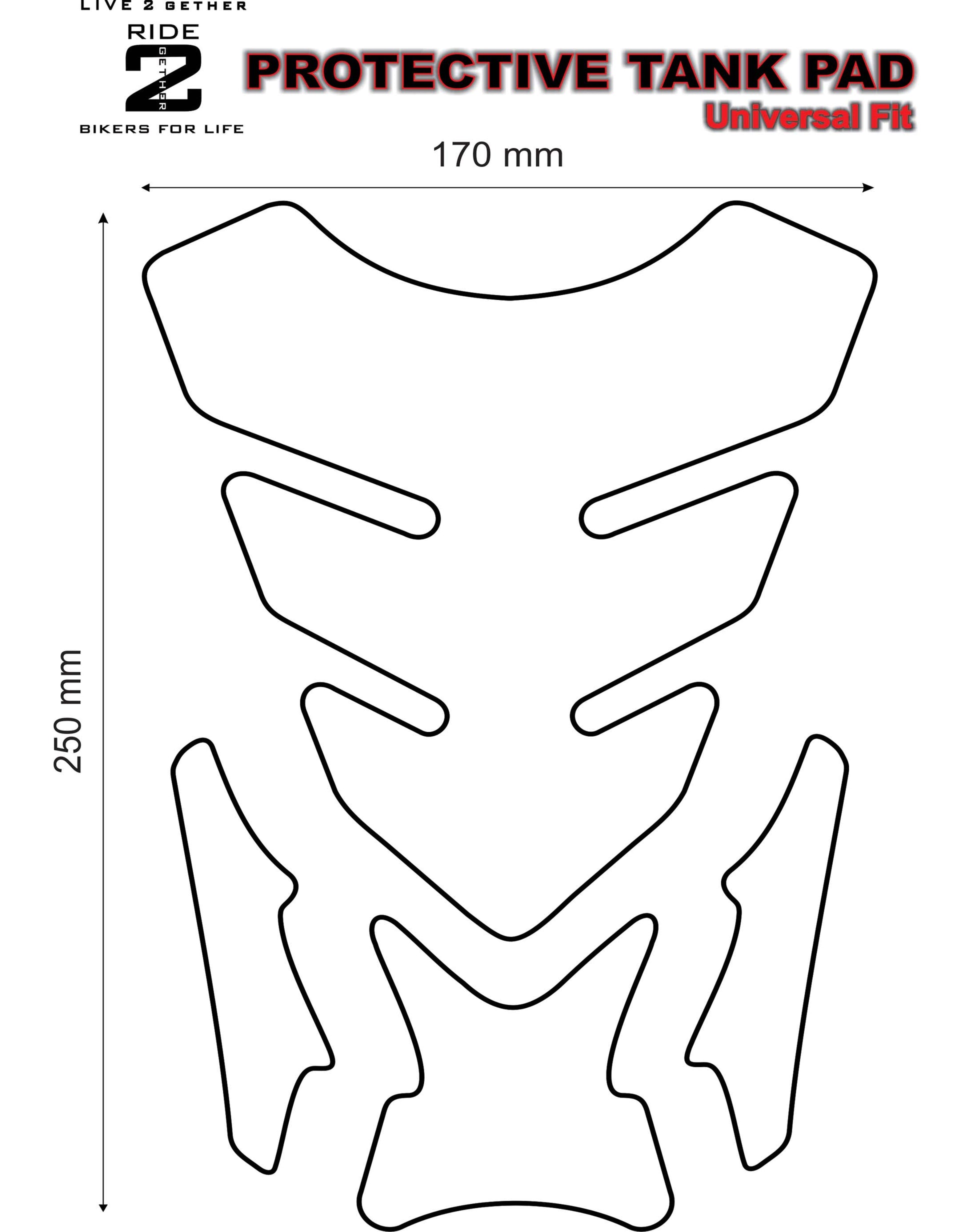 Suzuki Hayabusa Red Universal Fit Tank Pad Protector - 1999 - 2021