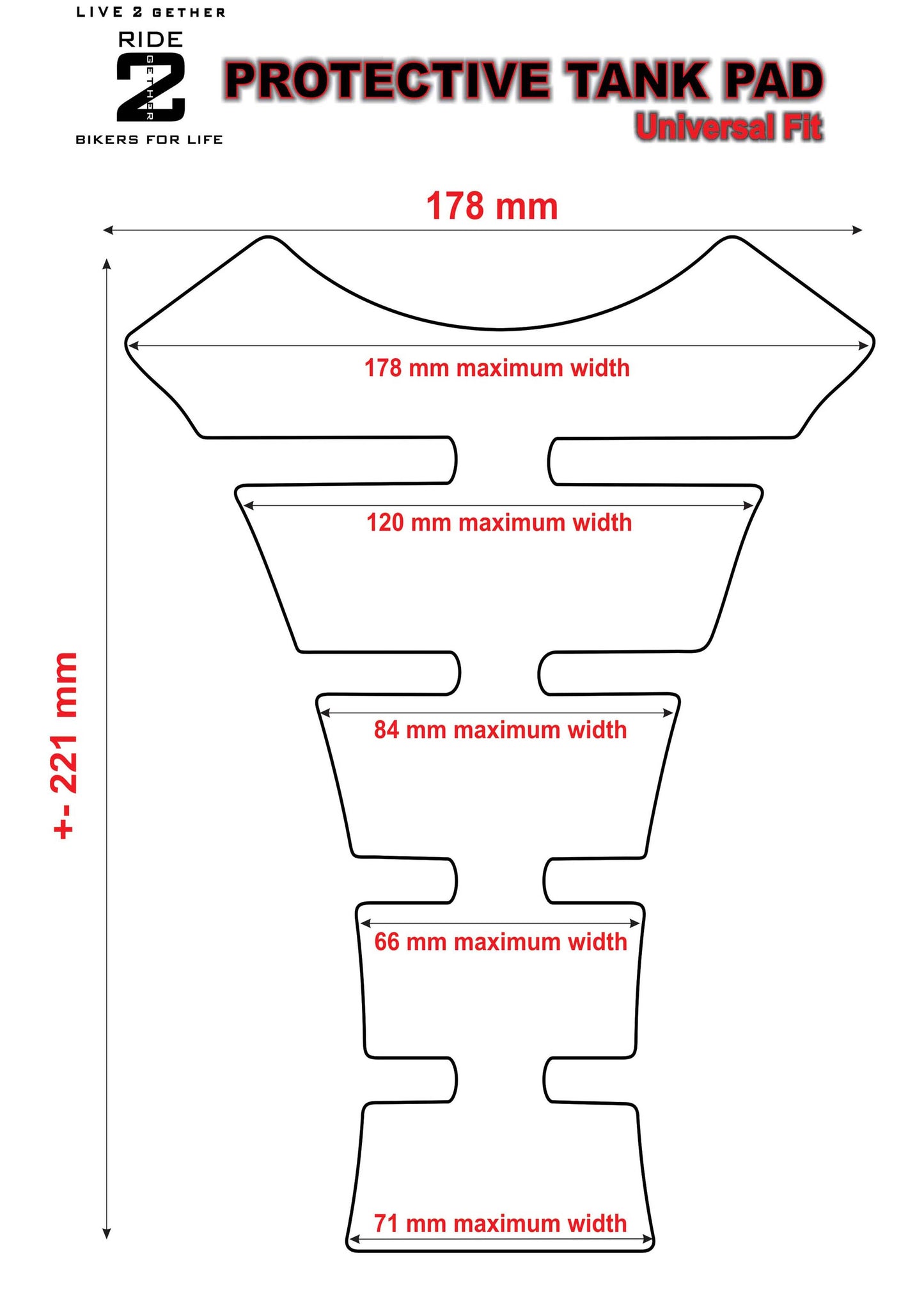 Universal Fit Yellow She Devil Motor Bike Tank Pad Protector. A Street Pad which fits most motorcycles.