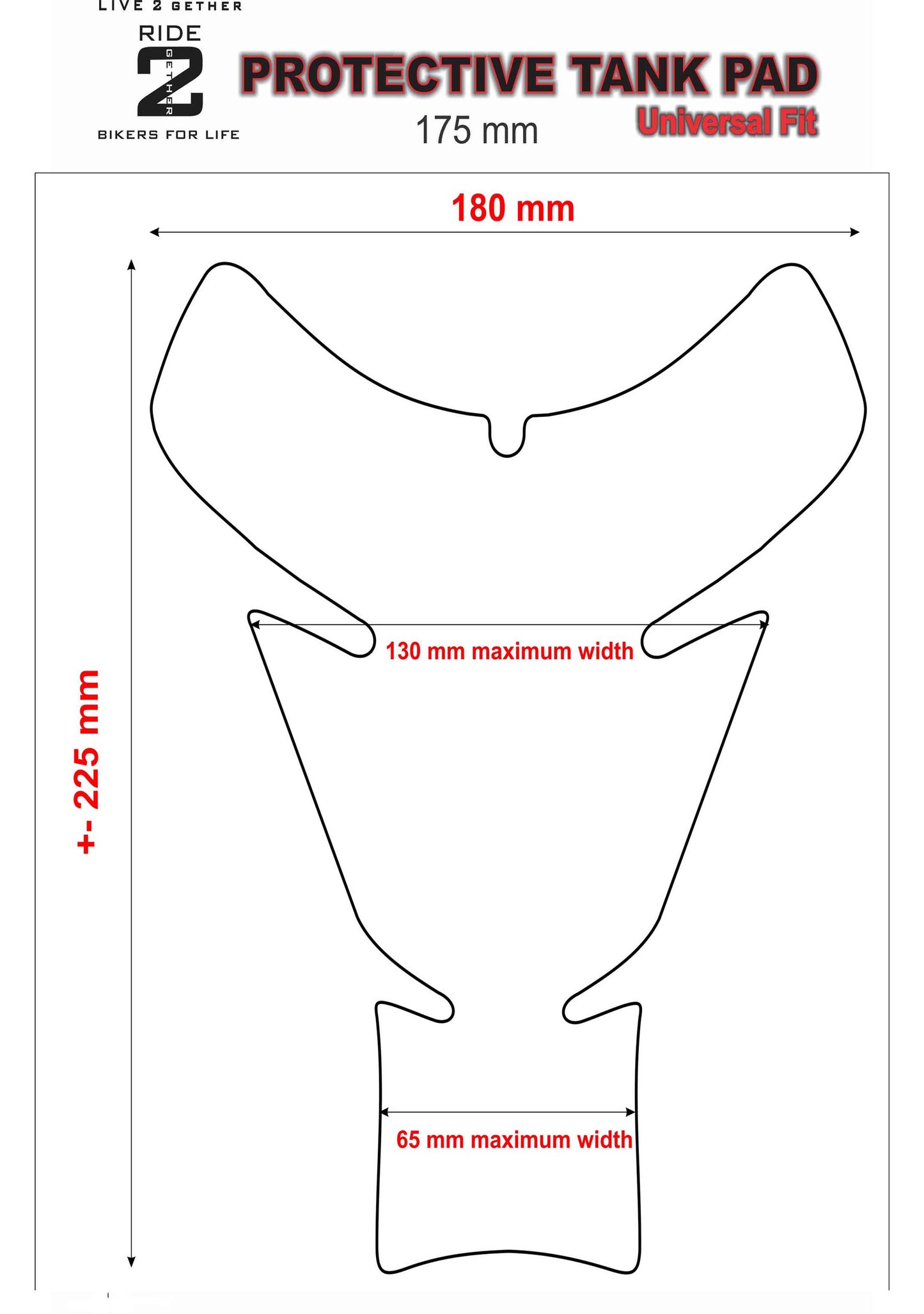 Blue and Black Universal Fit  Angelic Flaming Tank Pad Protector. 