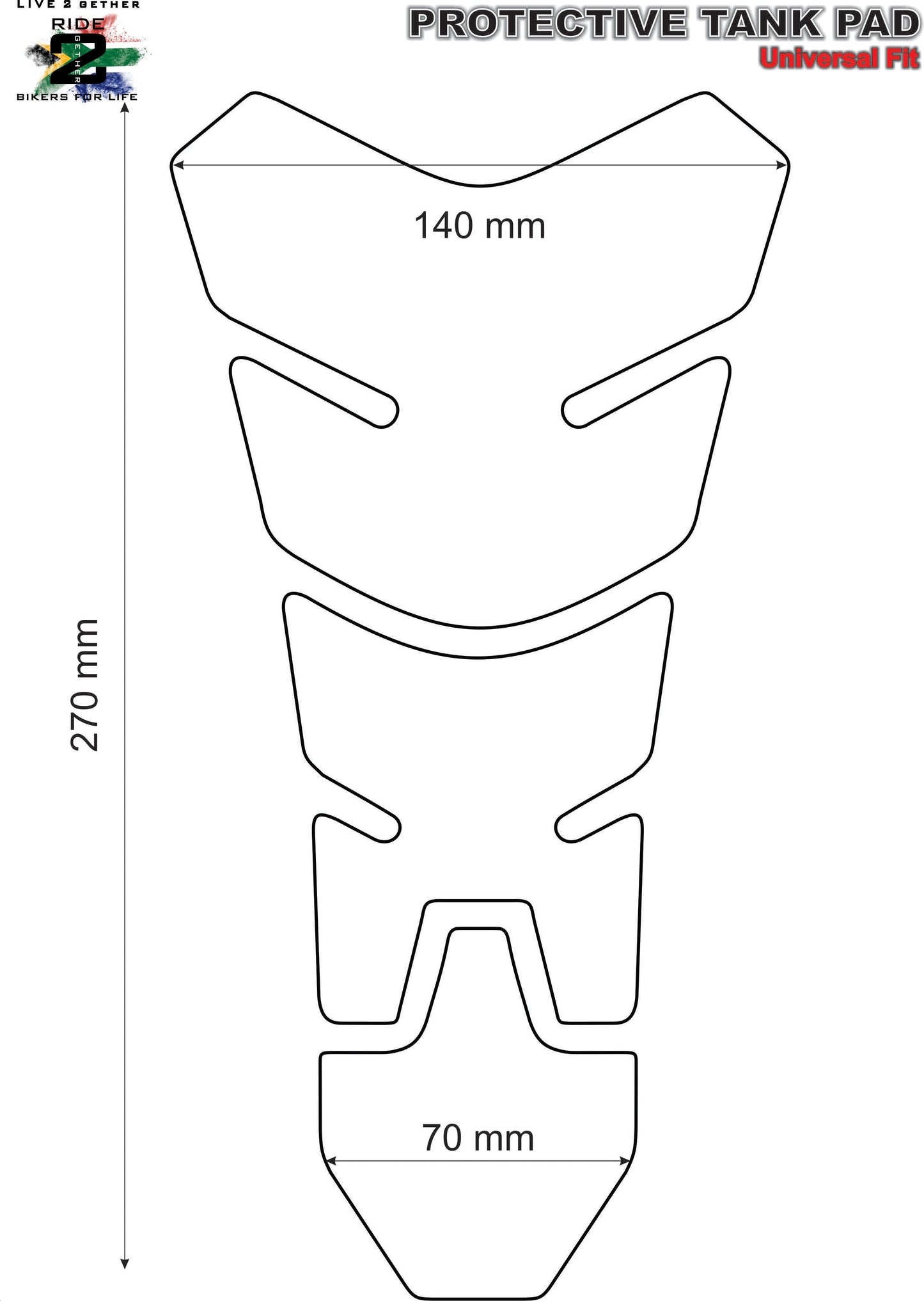 BMW K1600 GT Carbon Fibre Black Large Tank Pad Protector.