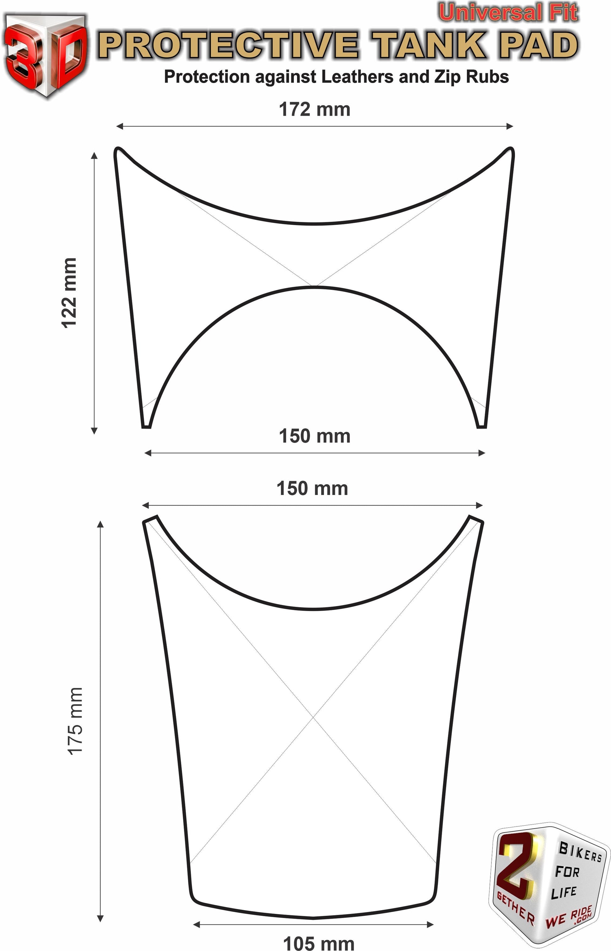 Suzuki Katana Black 2019 - 2023 Tank Pad Protector