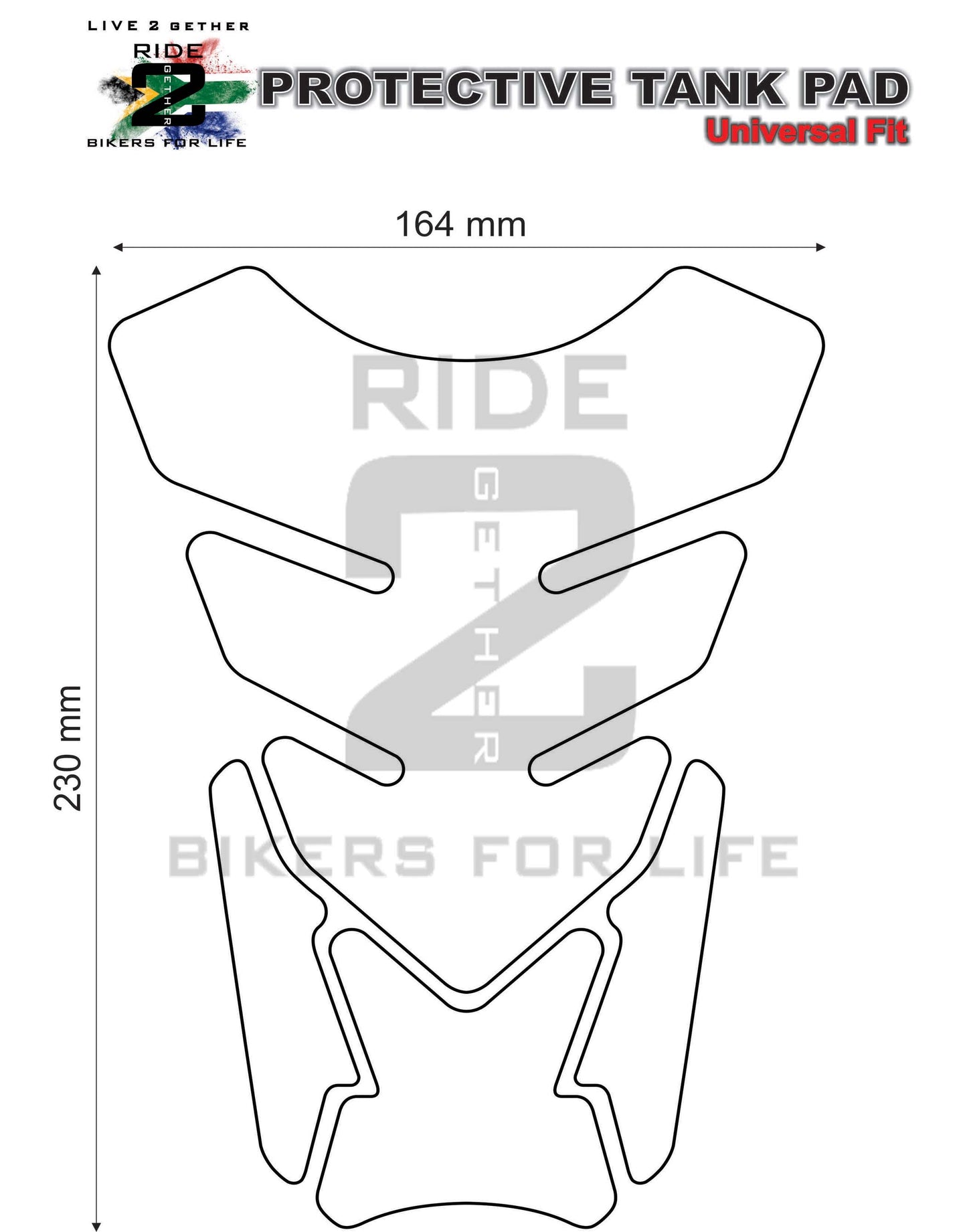 Kawasaki K Racing Blue and Black Tank Pad / Protector