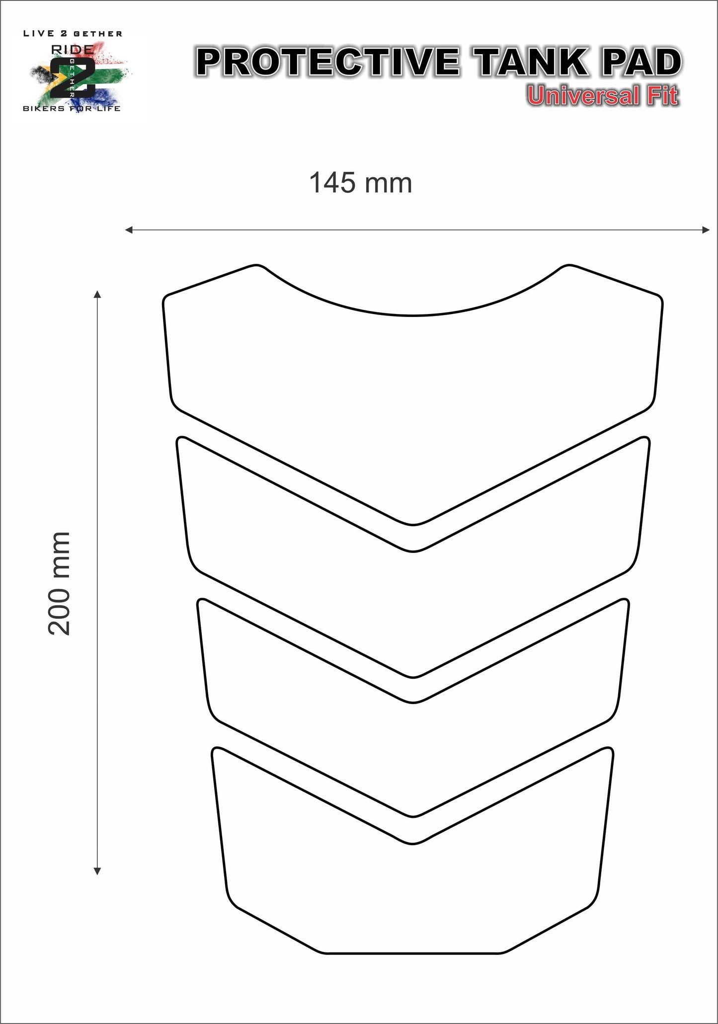 KTM Protection de réservoir générique blanche 2020 - 2022