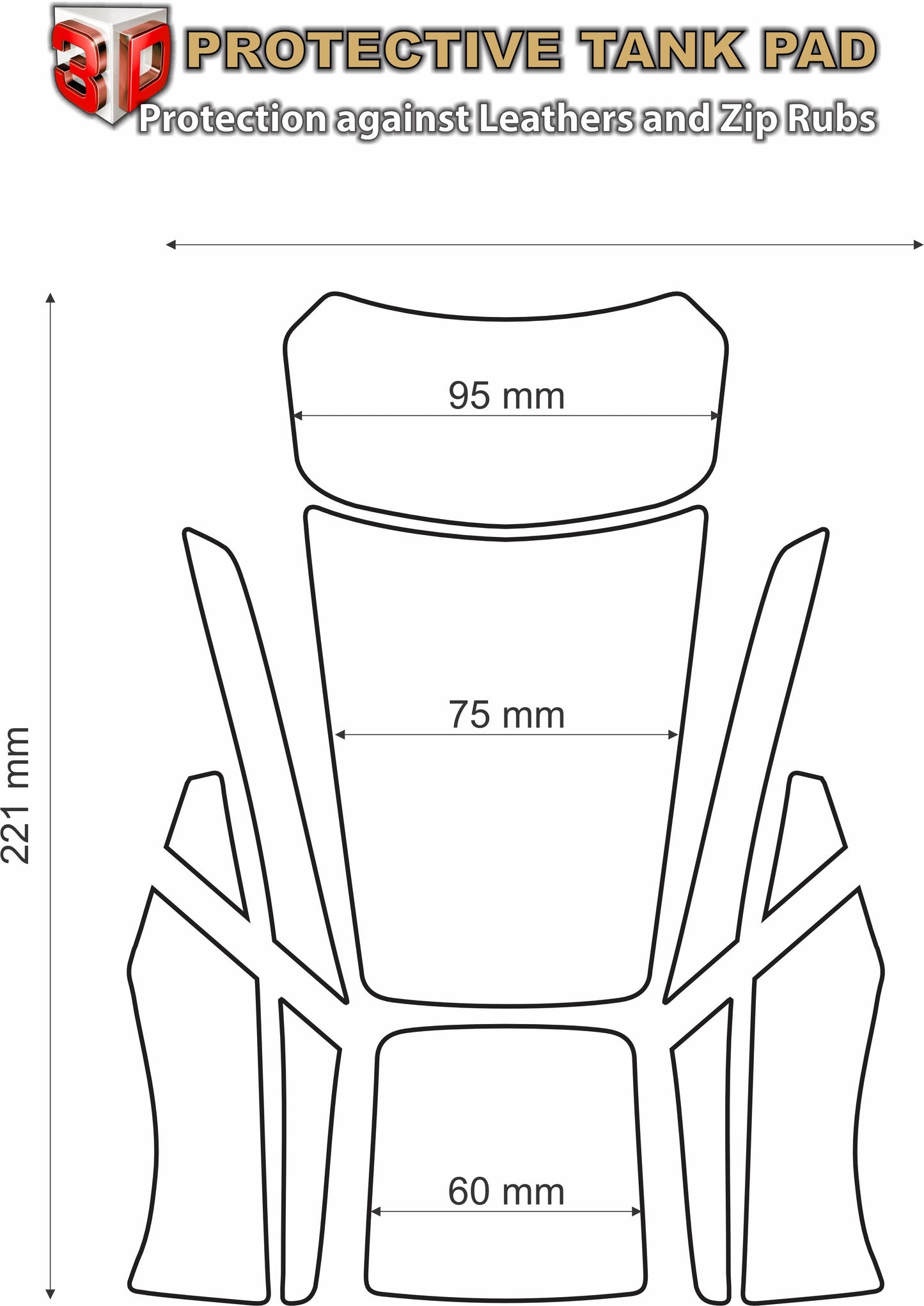 BMW R 1250 White and Red Motor Bike Tank Pad / Protector 2023 - 2024 