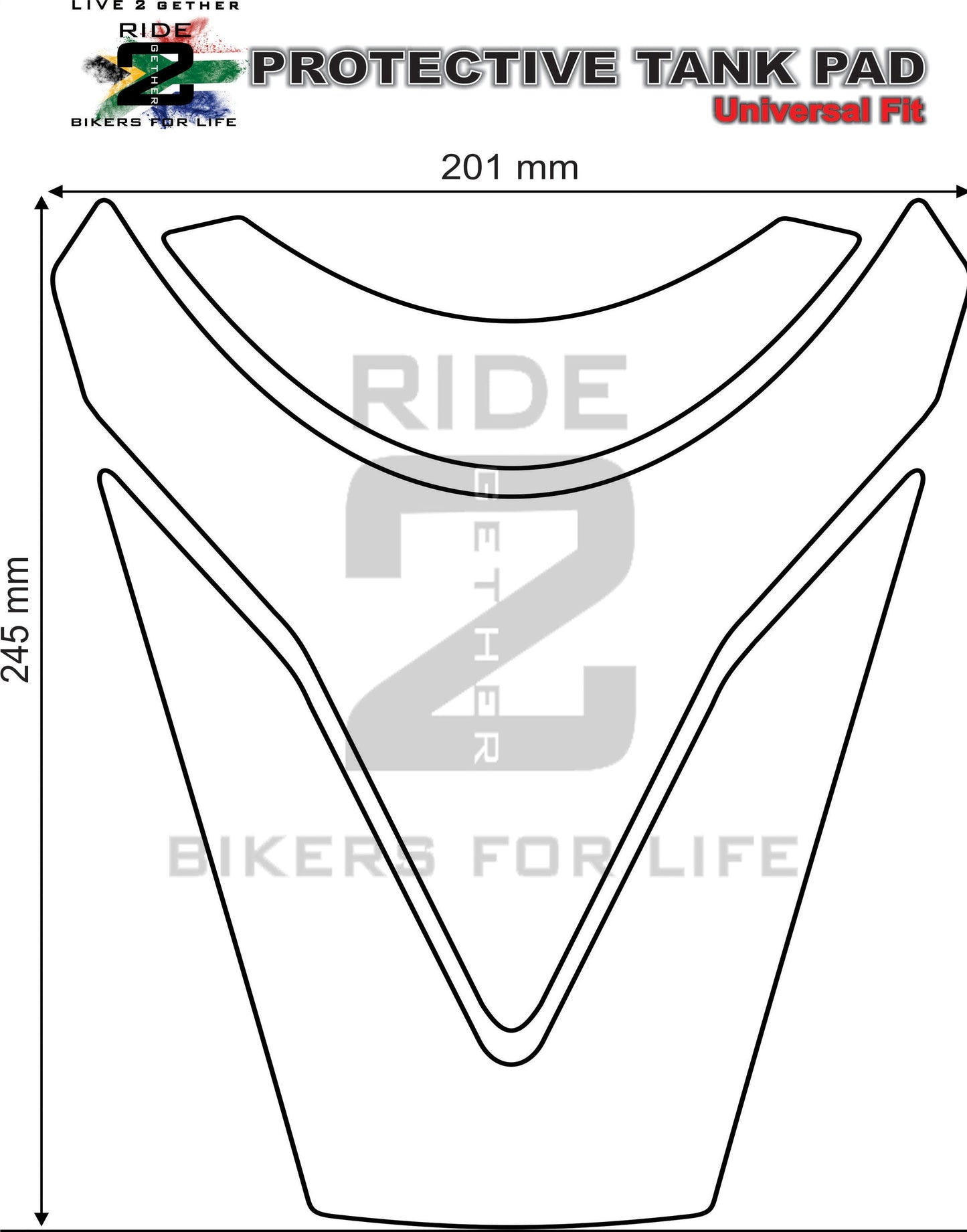 Protection de réservoir rouge Aprilia Tuona RSV4. 2009 - 2014